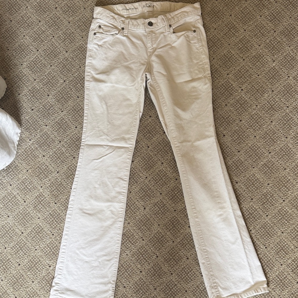 Cream boot cut corduroy Jeans